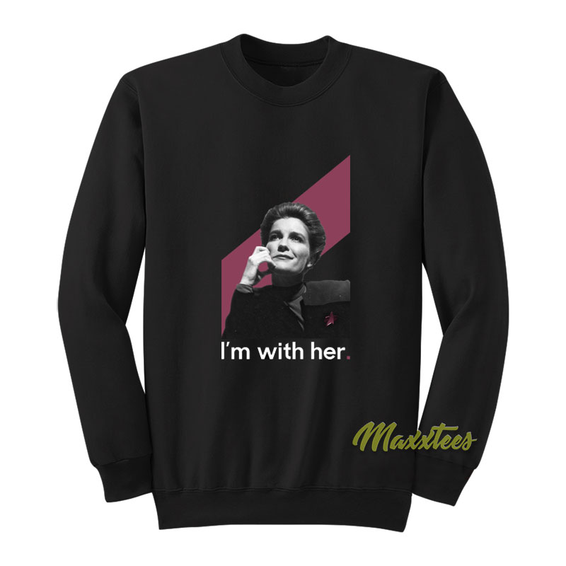 Janeway Cranberry I'm With Her Sweatshirt