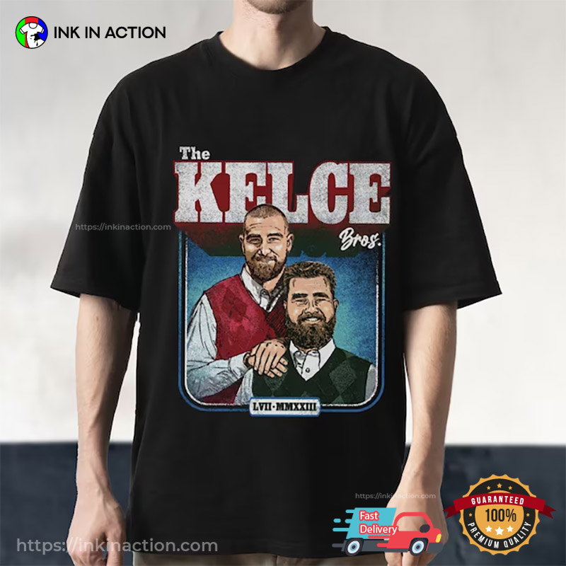 Jason Kelce & Travis Kelce Eagles Bros Funny Comfort Colors Tee