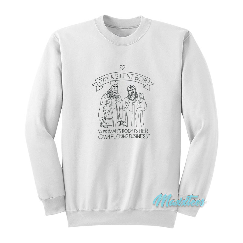 Jay And Silent Bob A Woman's Body Sweatshirt