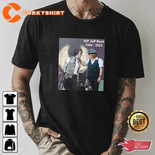 Jeff Beck And Johnny Depp Rip Jeff Beck 1944 – 2023 Unisex T-shirt