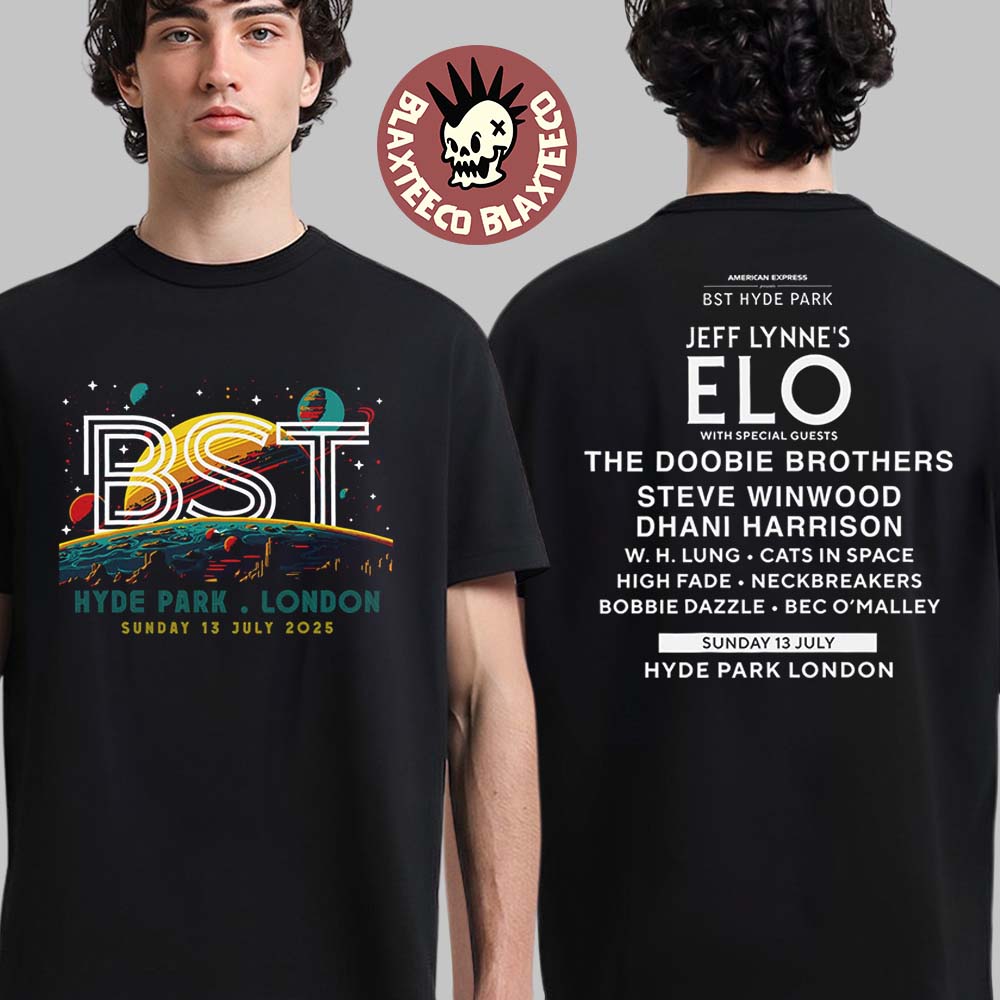 Jeff Lynne’s Elo Bst Hyde Park London 2025 Event Tee On July 13 2025 Two Sided T-shirt