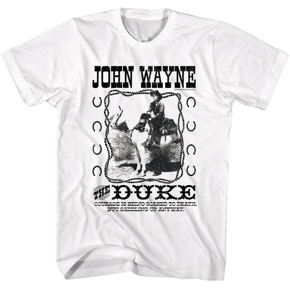 John Wayne The Duke Saddling Up Men's T Shirt