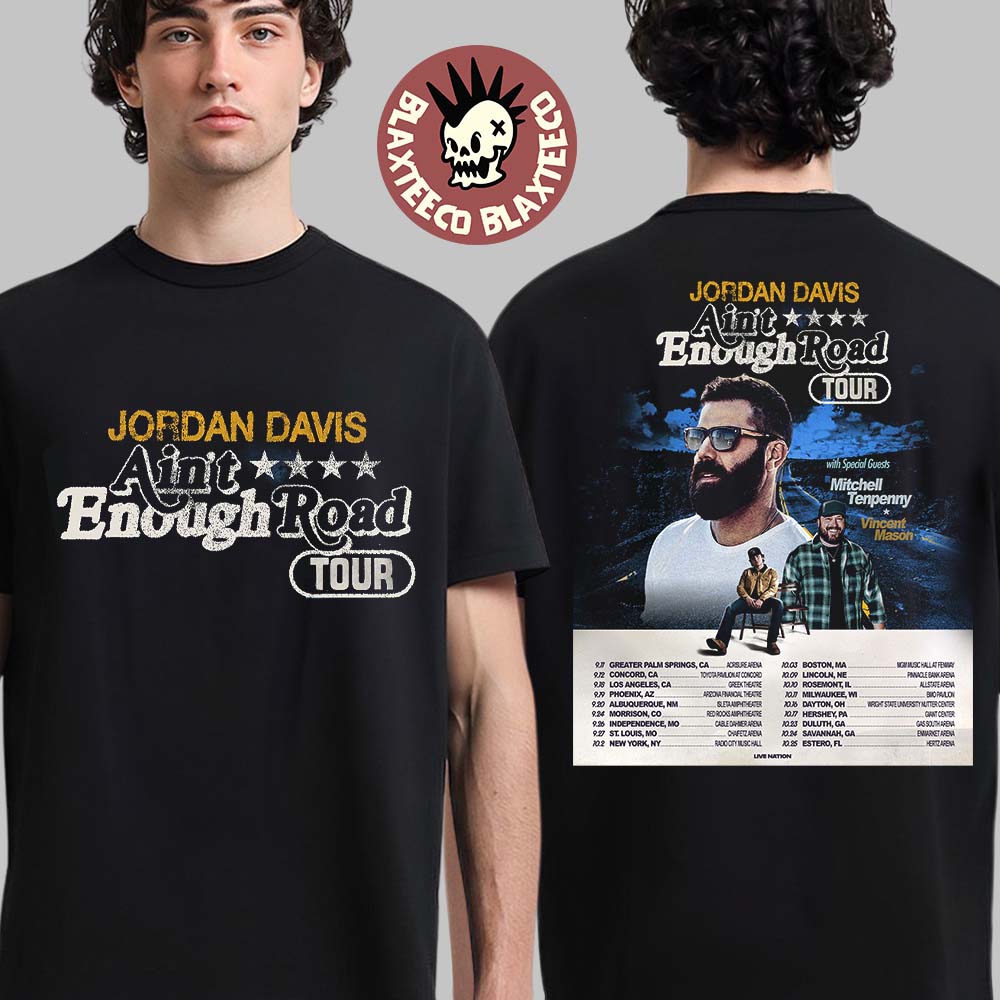 Jordan Davis Ain’t Enough Road Tour 2025 Tour Dates Two Sides Essential T-shirt