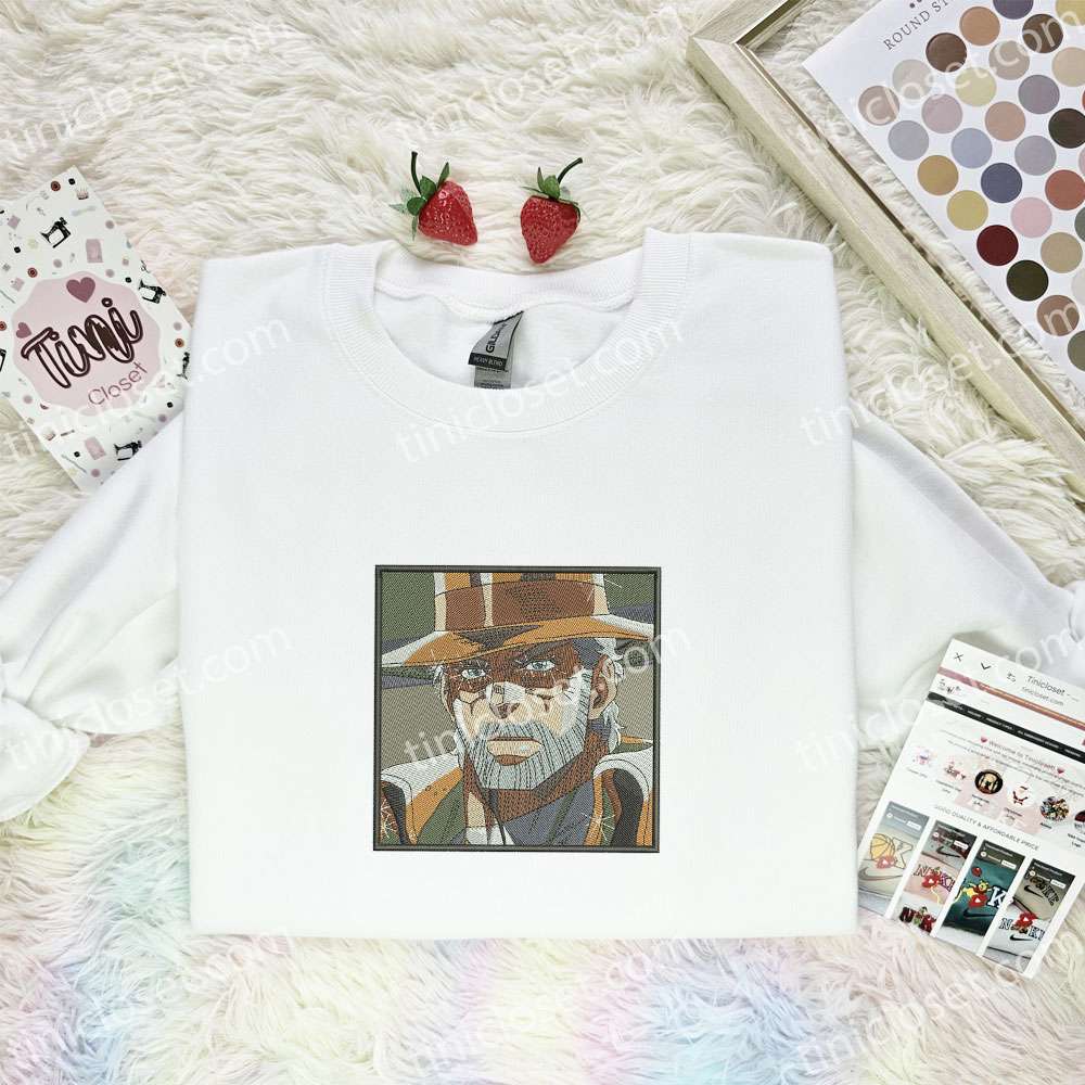 Joseph Joestar Jojo’s Bizarre Adventure Anime Embroidered Shirt