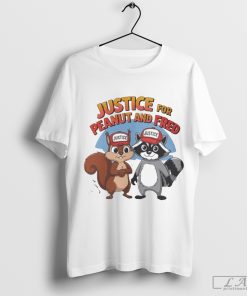Justice For Peanut & Fred The Squirrel Cute Animal Lovers 2024 Shirt