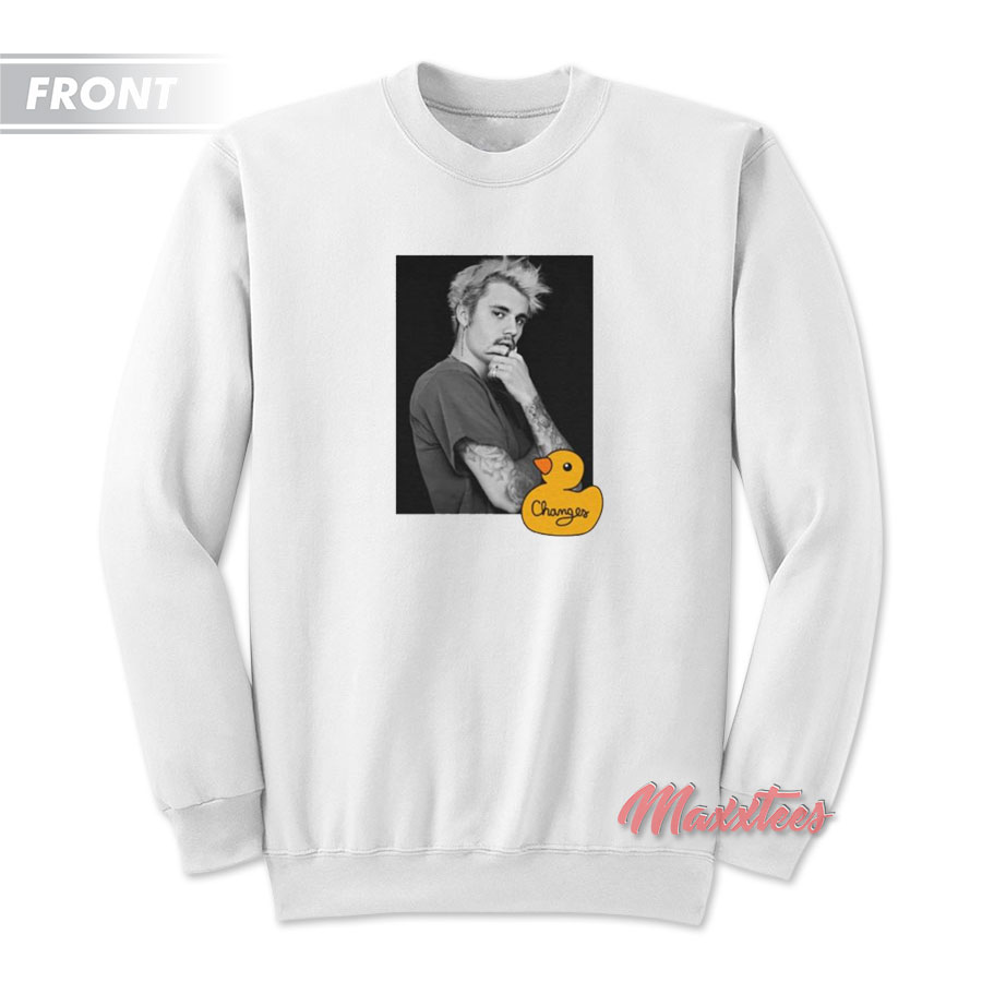 Justin Bieber Changes Duck & Bear Sweatshirt
