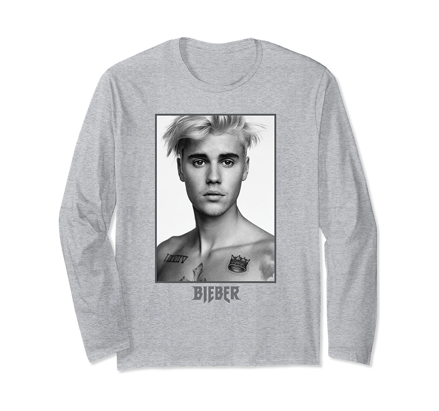 Justin Bieber Official Purpose Tour B&w Sorry Back Long Sleeve Tshirt
