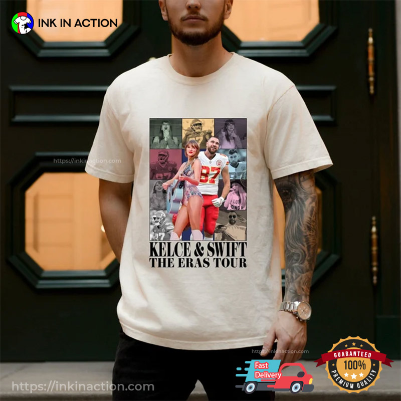 Kelce & Swift The Eras Tour Vintage 90s Fans T-shirt