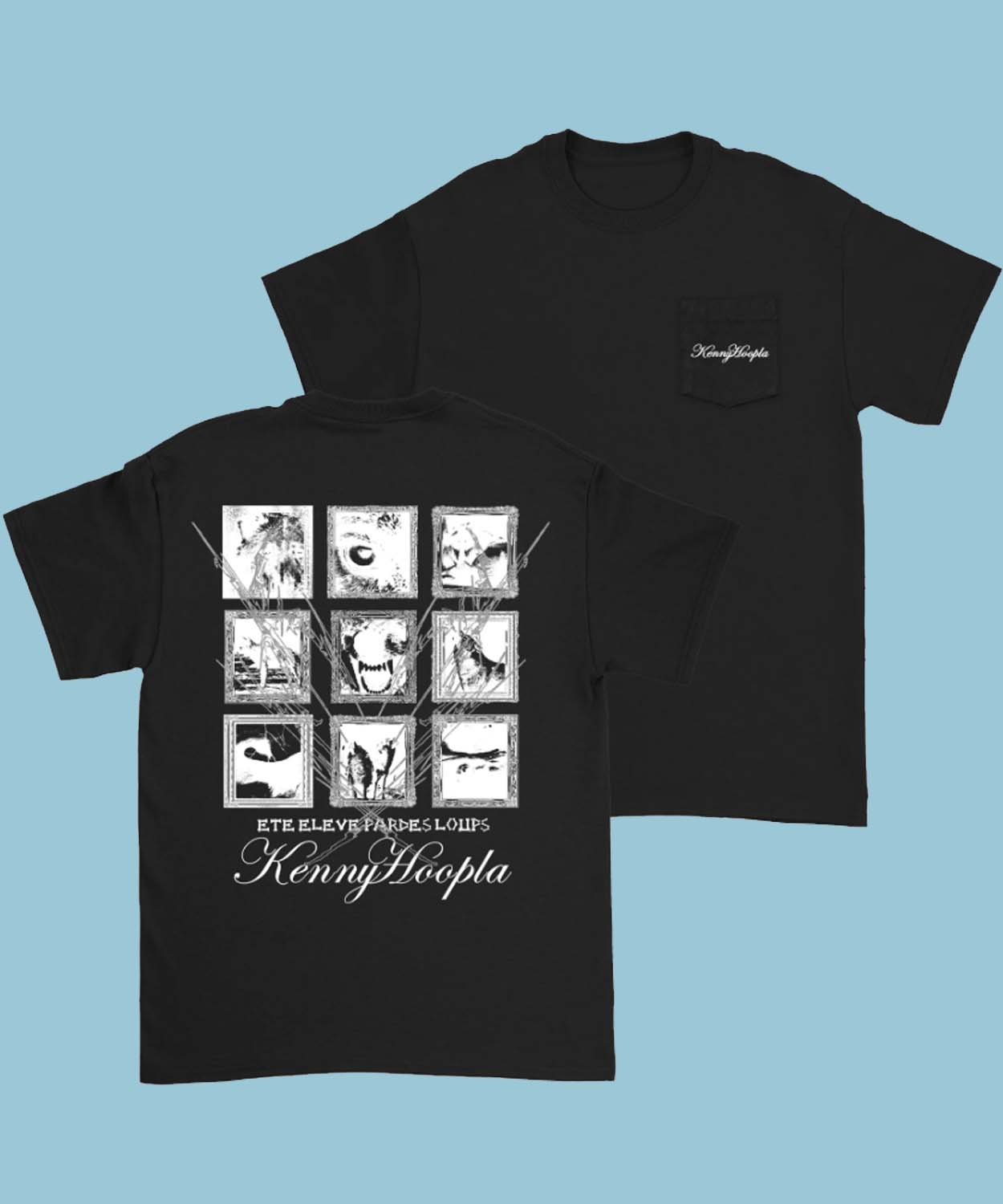 Kennyhoopla Store Wolf Portrait T-shirt – Black