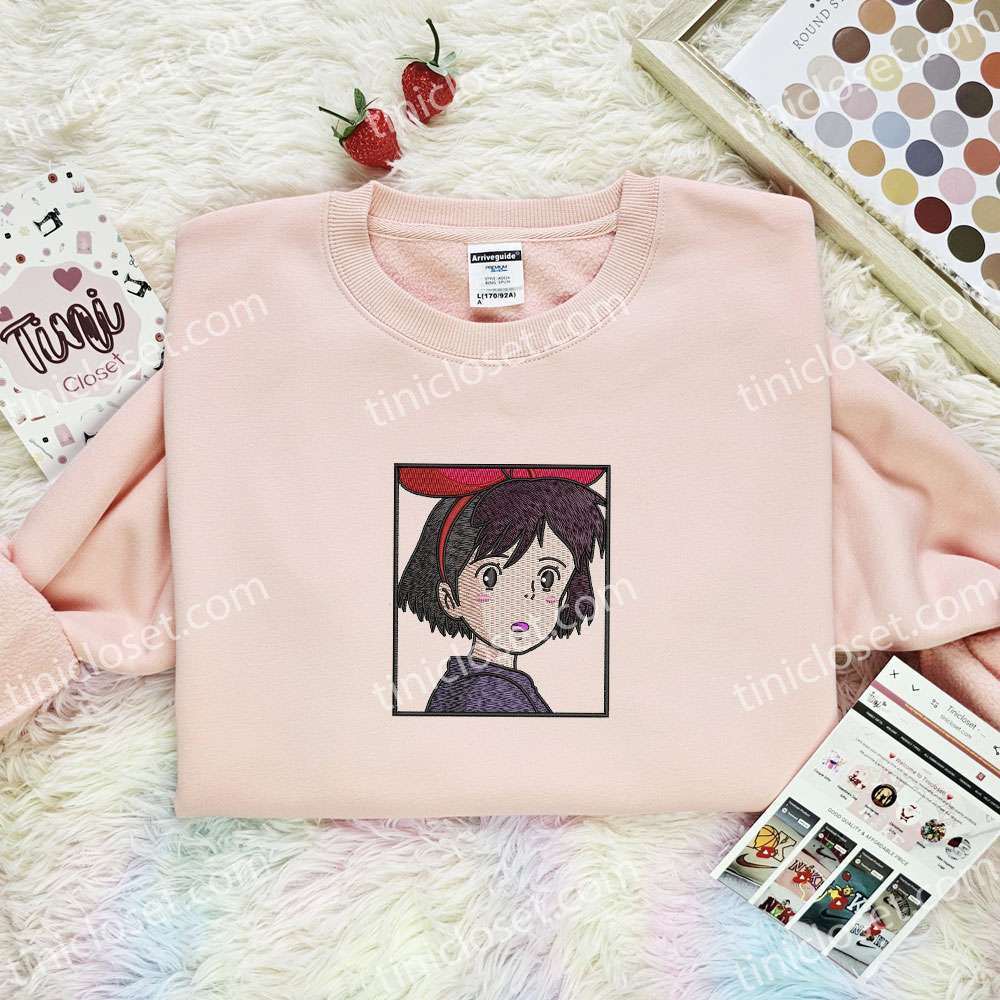 Kiki’s Delivery Service Ghibli Movies Anime Embroidered Shirt