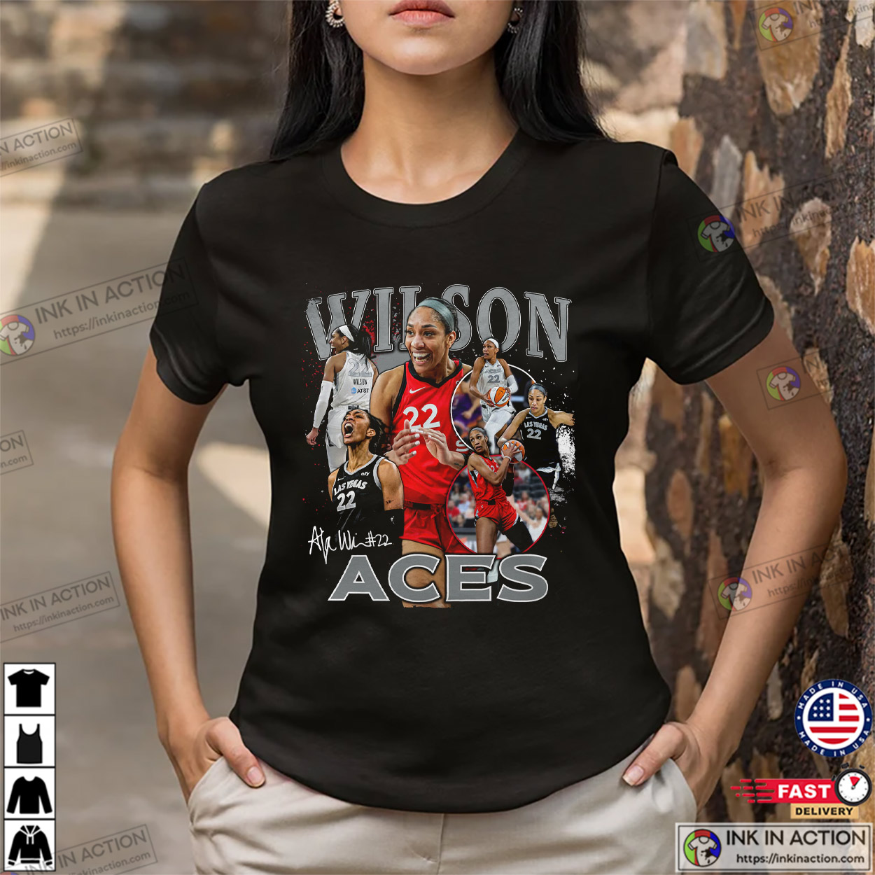 Las Vegas Aces A’ja 22 Wilson Stadium T-shirt
