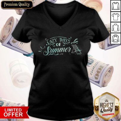 Lazy Days Of Summer Sun Vacation Beach Women's Sport V-neck