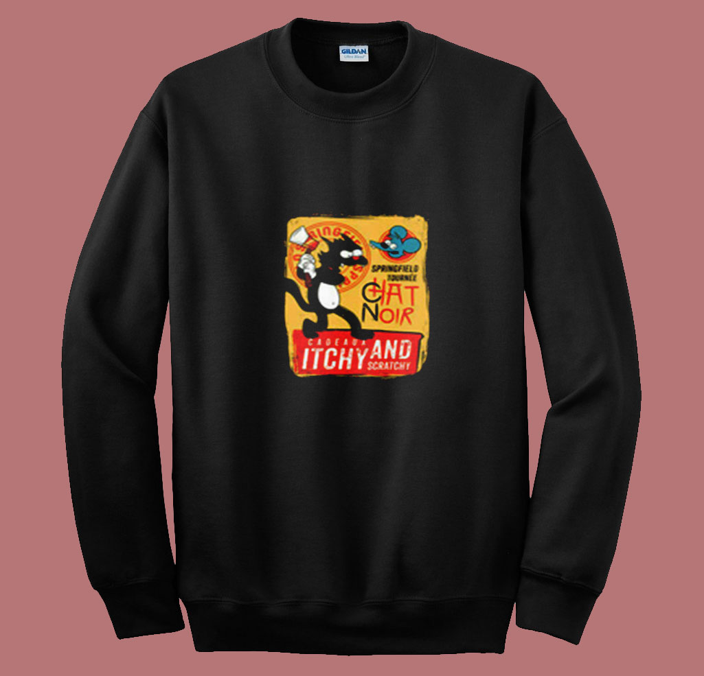 Le Chat Noir Cat Itchy & Scratchy Show Summer Sweatshirt