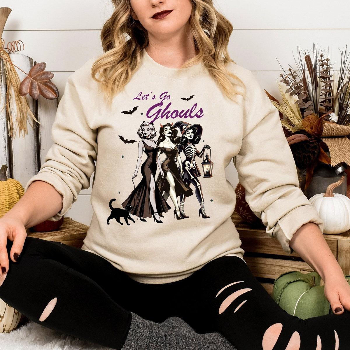 Let's Go Ghouls Halloween Trick Or Treat Trio Shirt 1