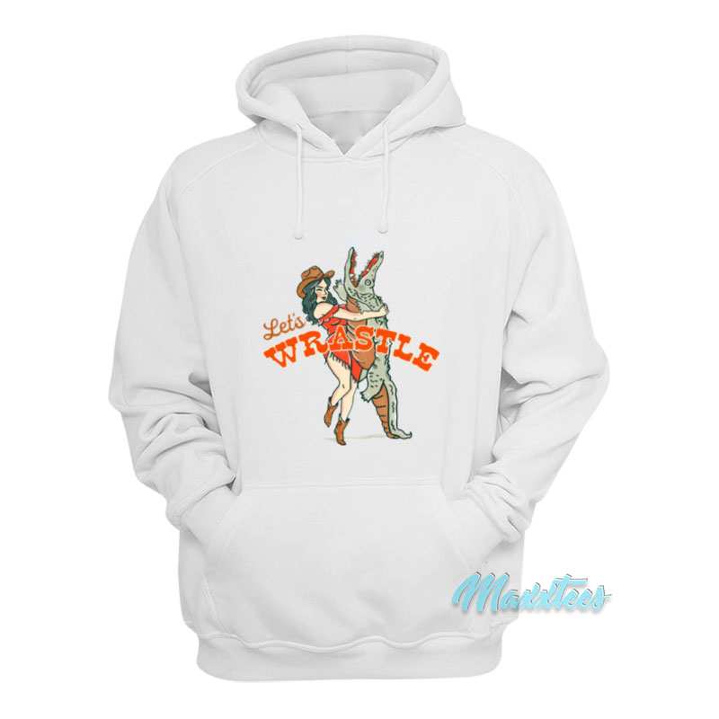 Let's Wrastle Cowgirl And Alligator Hoodie