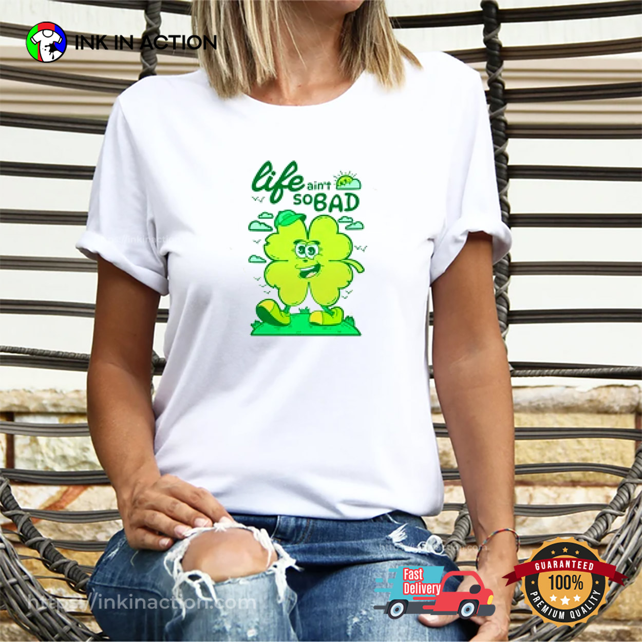 Life Ain’t So Bad Shamrock Recycling Day T-shirt