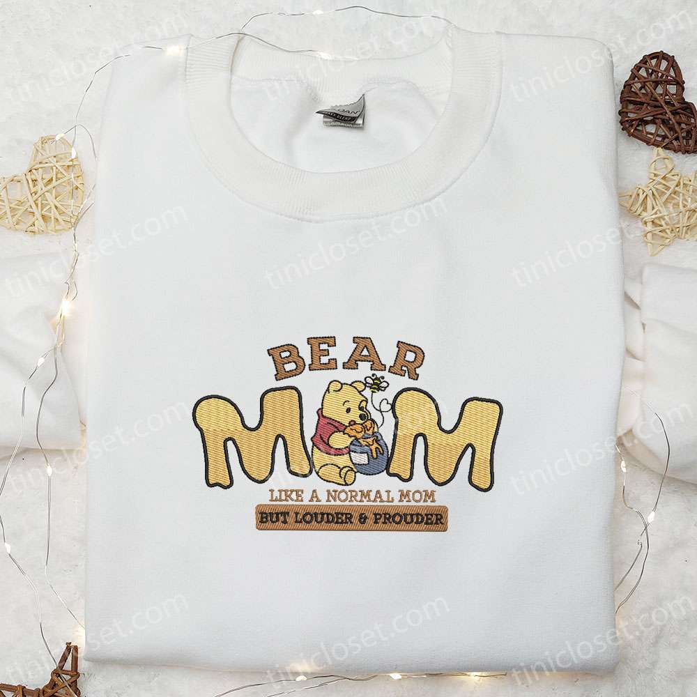Like A Normal Mom But Louder And Prouder Embroidered Shirt, Mother’s Day Embroidered Hoodie, Best Gift For Mom