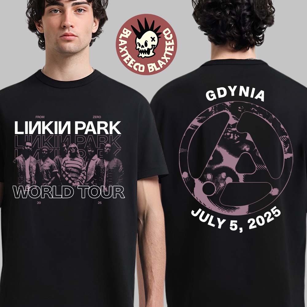 Linkin Park Gdynia Poland 2025 Exclusive Merch Tee At Open’er Festival Official From Zero World Tour July 5 2025 T-shirt