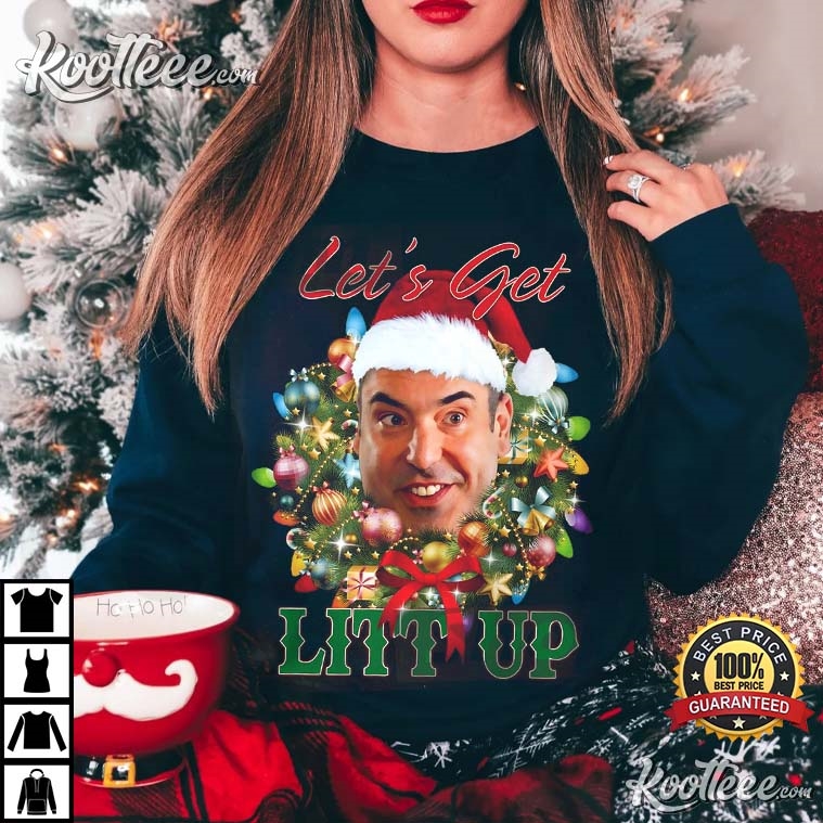 Louis Litt Let’s Get Litt Up Funny Christmas T-shirt
