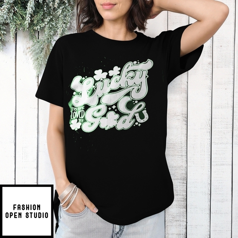 Lucky To Be Loved By God Christian St Patrick ‘s Day Kids T-shirt