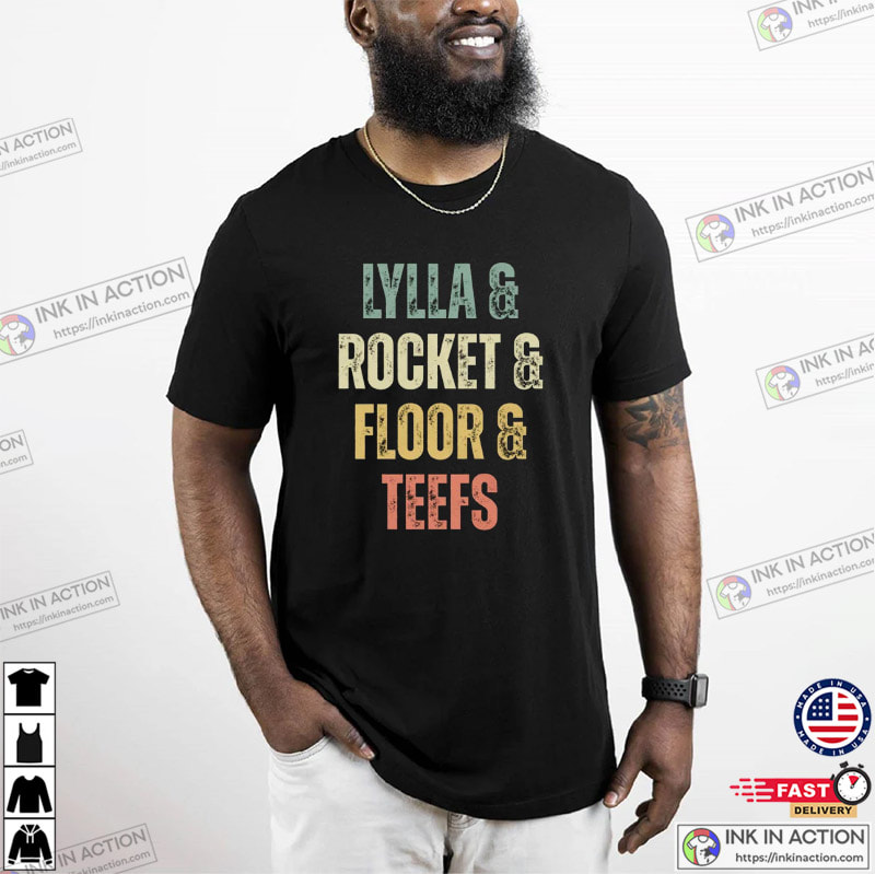 Lylla & Rocket & Floor & Teefs Shirt, Guardians Of The Galaxy Raccoon