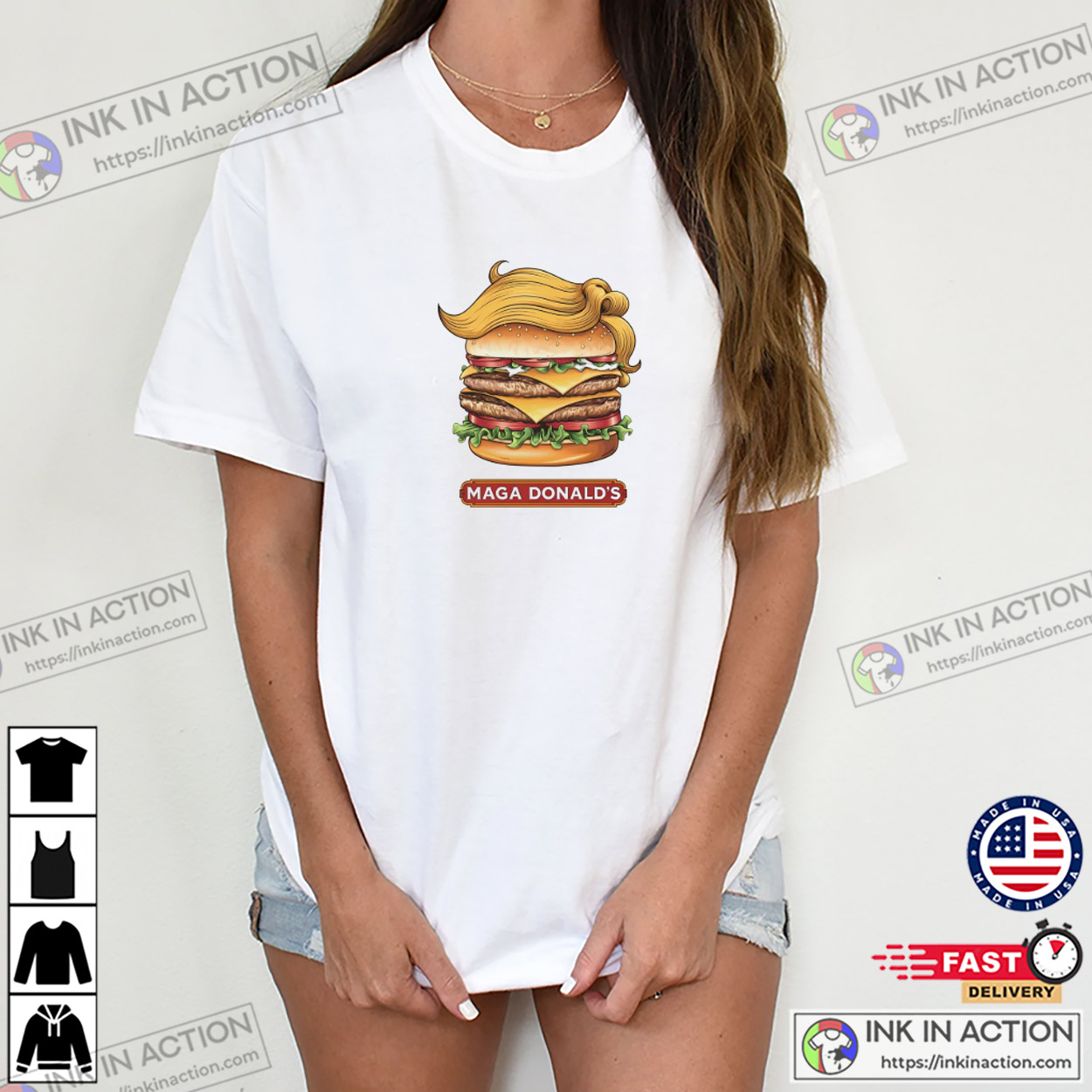 Maga Donald’s Burger Parody Unisex T-shirt