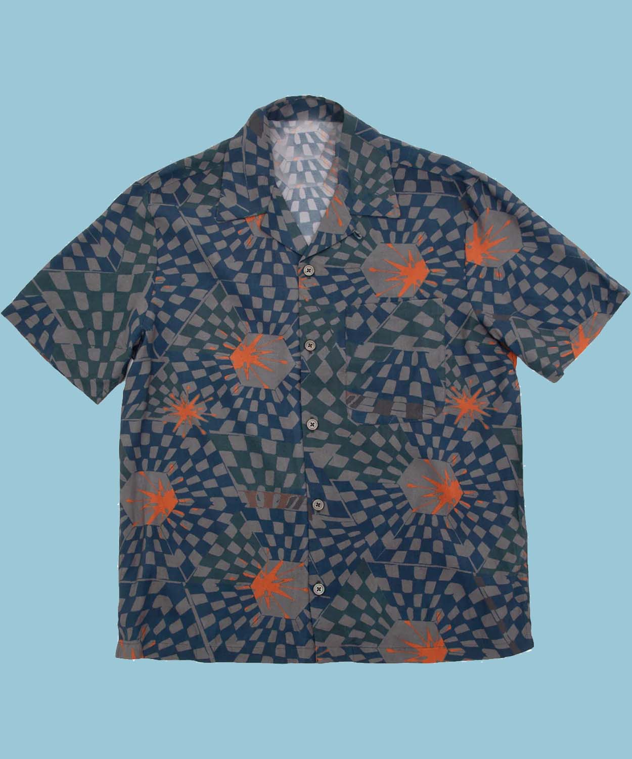 Magic Castles Merch Love International Wave Shirt – Navy Honeycomb