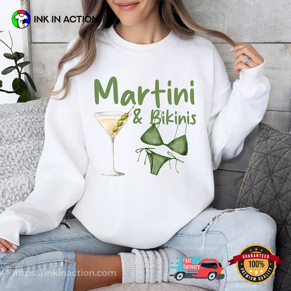 Martini & Bikinis Beach Vibes Comfort Colors Shirt