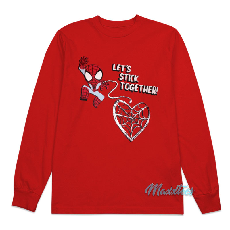 Marvel Spider Man Let's Stick Together Long Sleeve Shirt