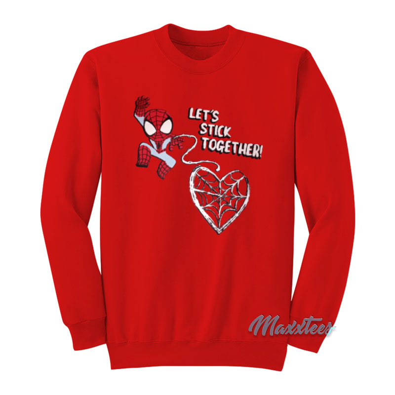 Marvel Spider Man Let's Stick Together Sweatshirt