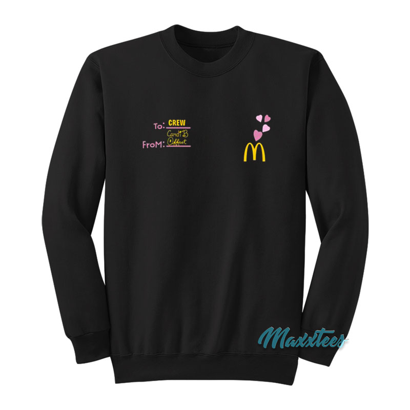 Mcdonald's To Crew From Cardi B Offset Sweatshirt