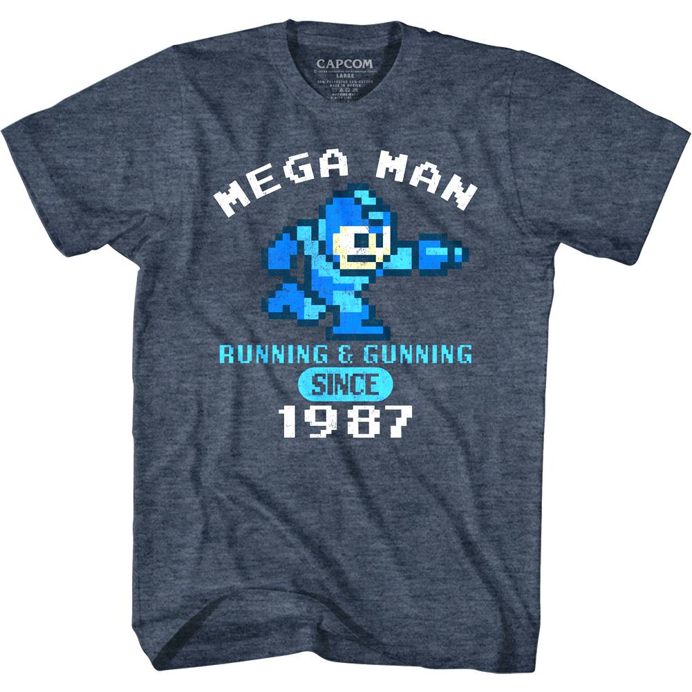 Megaman Running & Gunning Since 1987 T-shirt
