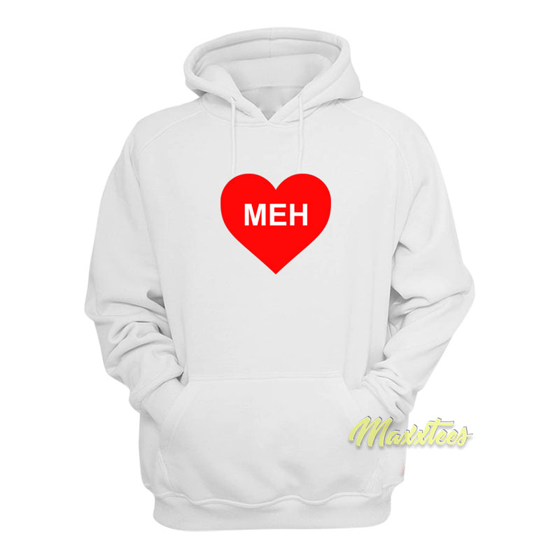 Meh Valentine's Day Heart Hoodie