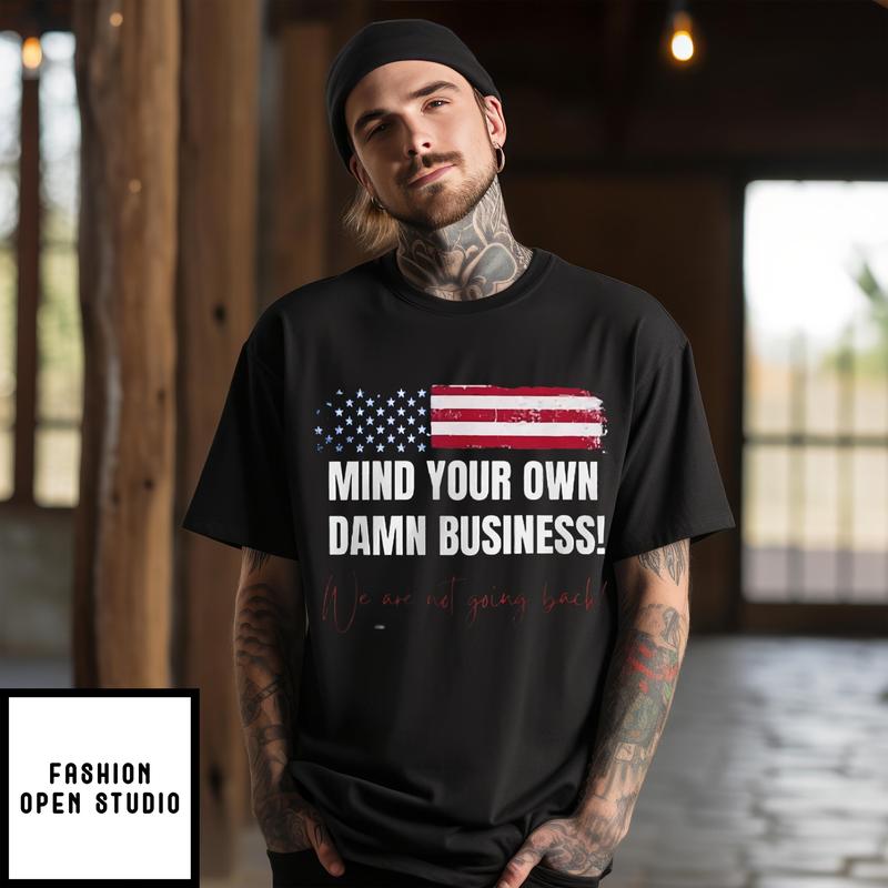 Men’s Mind Your Own Damn Business Print Casual T-shirt