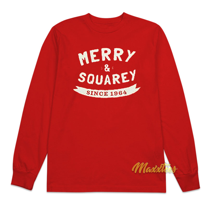 Merry And Squarey Since 1964 Imo's Pizza Long Sleeve Shirt