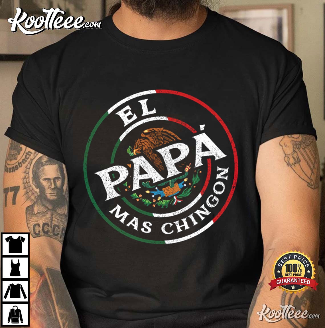 Mexican Dad El Papa Mas Chingon Father’s Day Gift T-shirt
