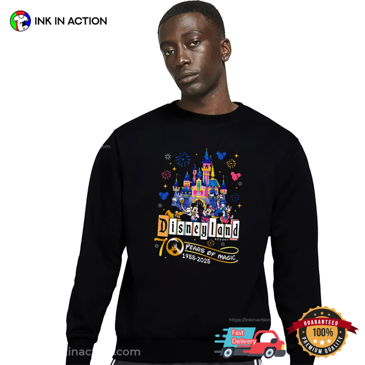 Mickey & Friends Disneyland 70th Anniversary Vacation T-shirt