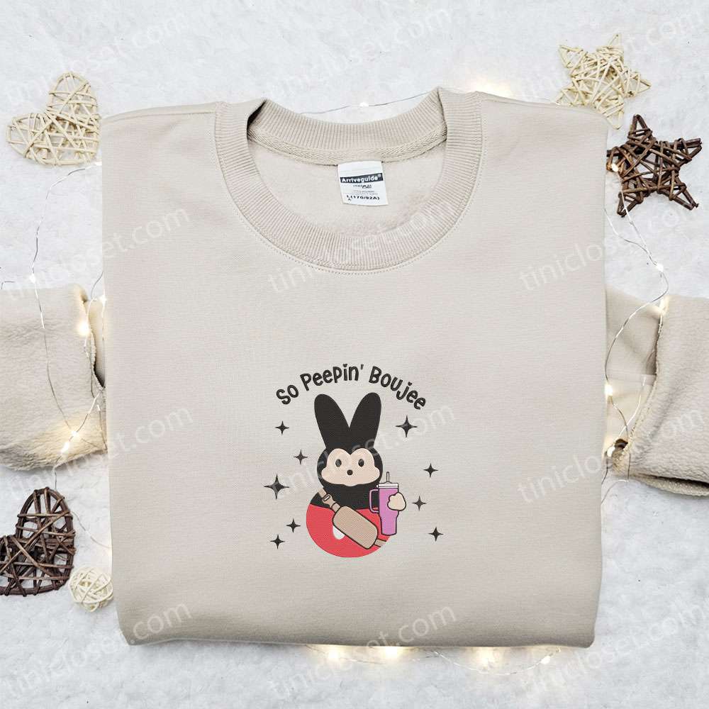 Mickey So Peepin’ Boojee Embroidered Shirt, Thanksgiving Day Embroidered Hoodie, Best Holiday Gift Ideas