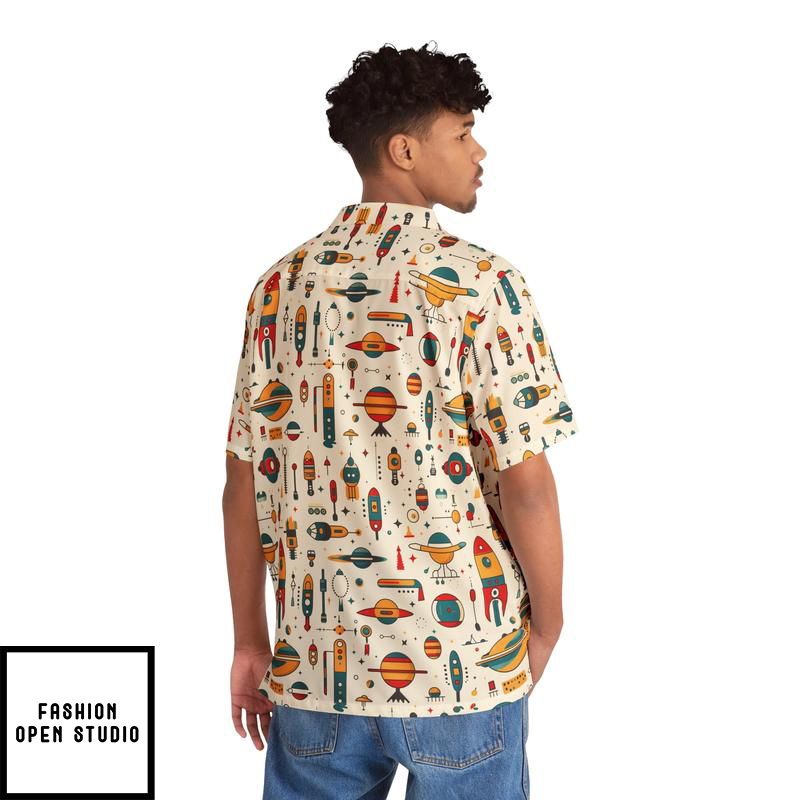 Mid-century Atomic Men’s Hawaiian Shirt