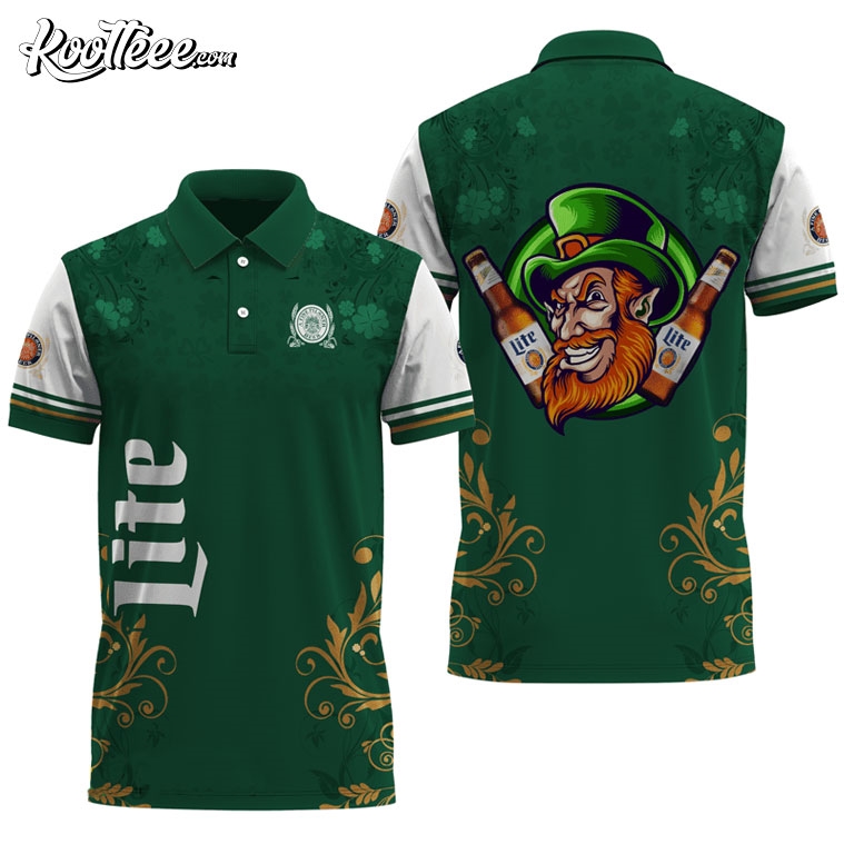Miller Lite St Patrick’s Day Leprechaun Polo Shirt