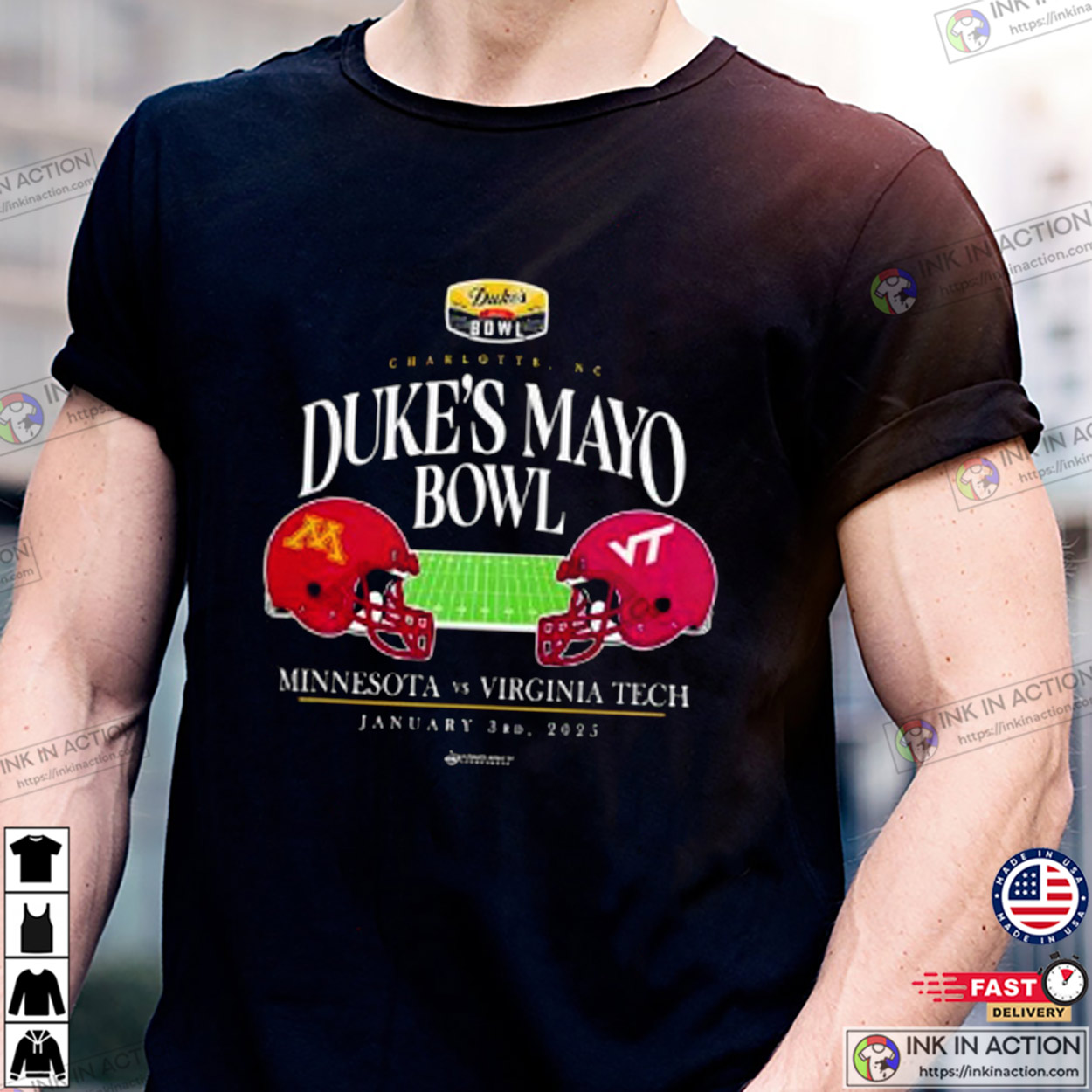 Minnesota Vs Virginia Tech 2025 Duke’s Mayo Bowl 2-team Shirt