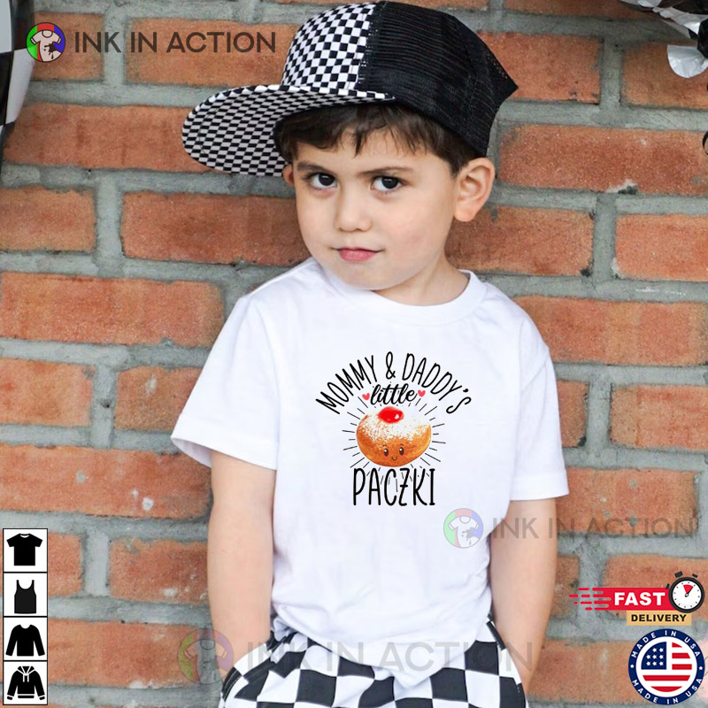 Mommy And Daddy’s Little Paczki Donuts Cute Baby T-shirt, Polish Paczki Day Merch