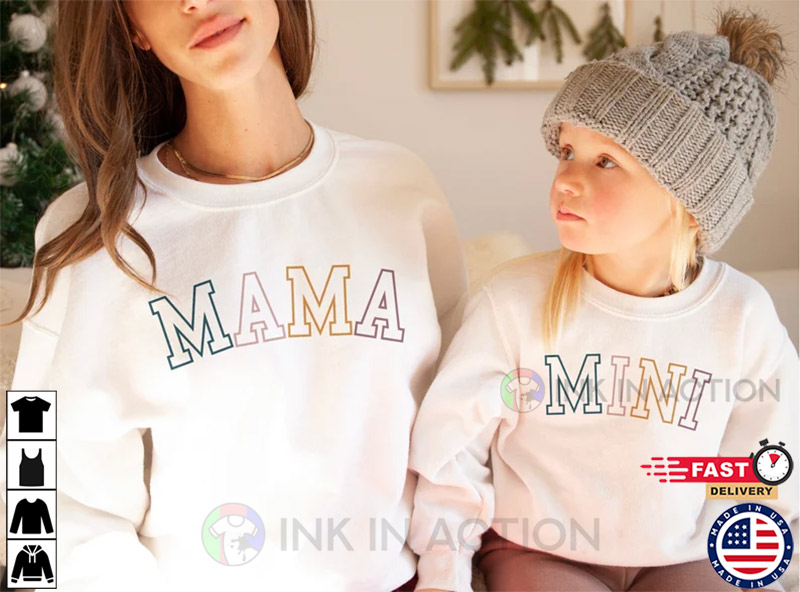 Mommy And Me Shirt, Retro Mama & Mini Outfit