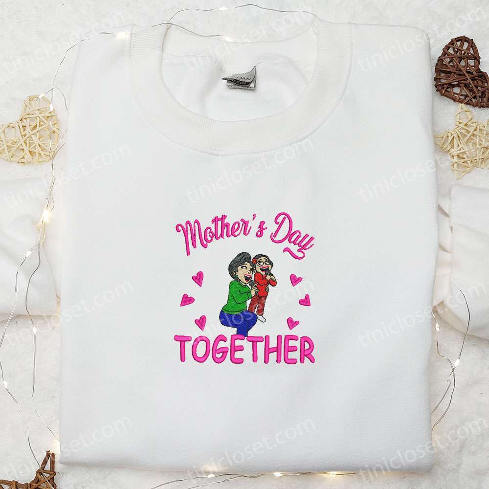 Mother’s Day Together Turning Red Embroidered Shirt, Disney Characters Embroidered Hoodie, Best Mother’s Day Gift Idea