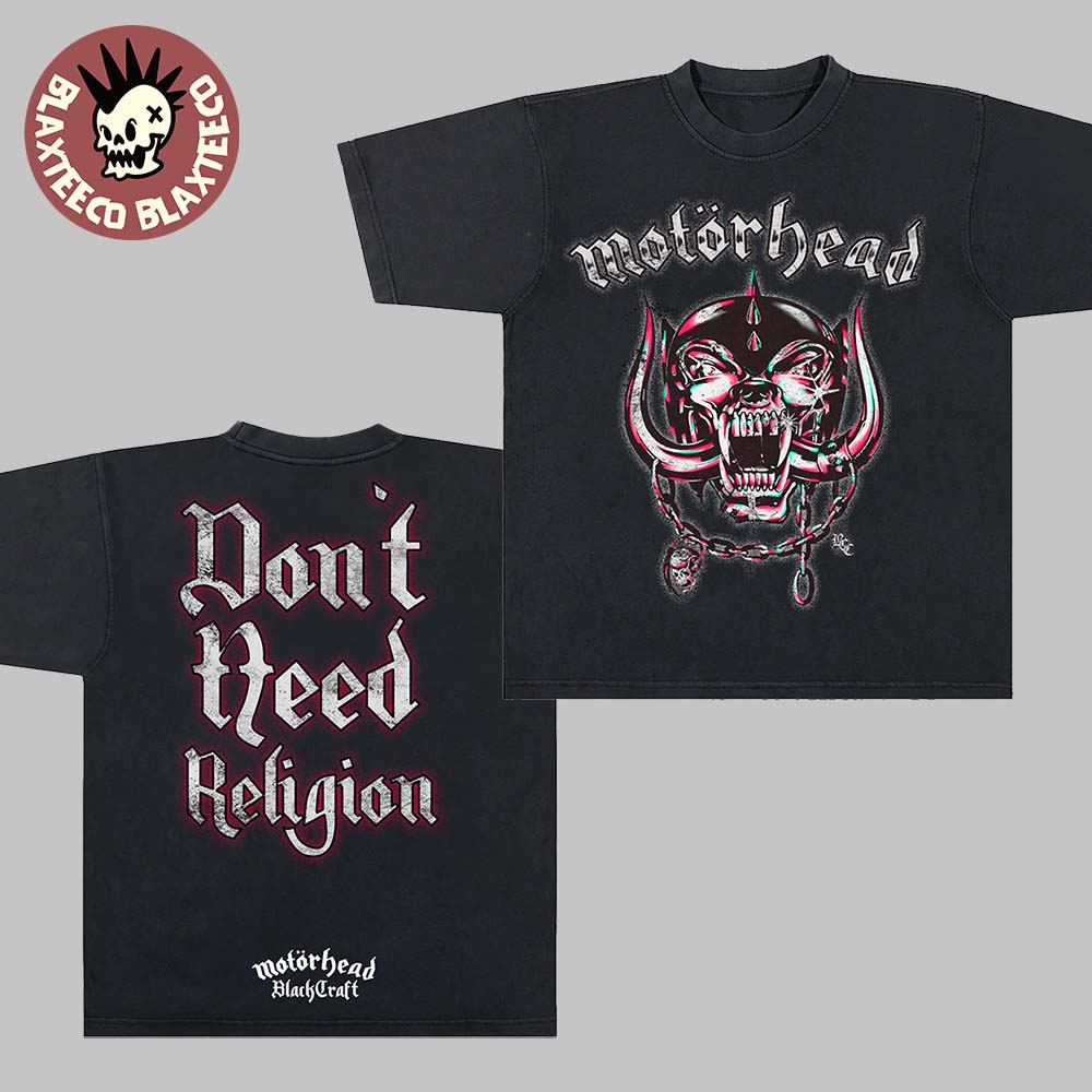 Motorhead X Blackcraft Don’t Need Religion No Heaven Two Sided T-shirt