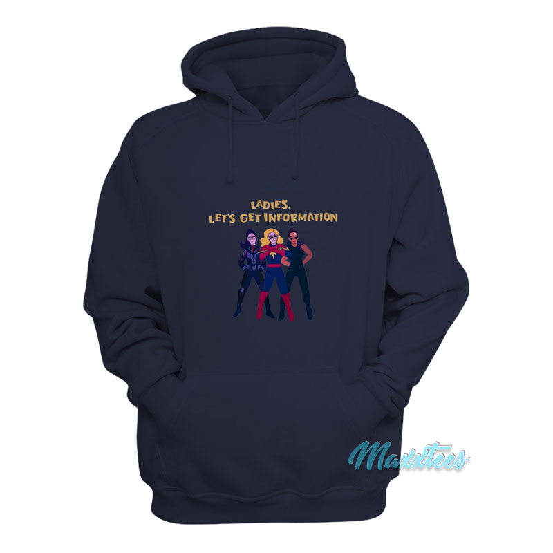 Ms Marvel Ladies Let's Get Information Hoodie