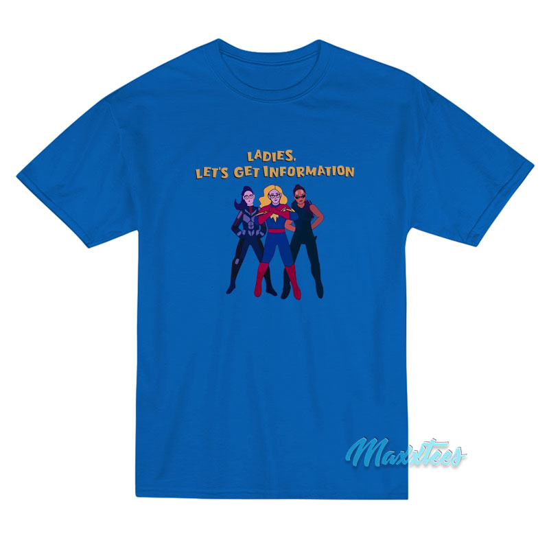 Ms Marvel Ladies Let's Get Information T-shirt