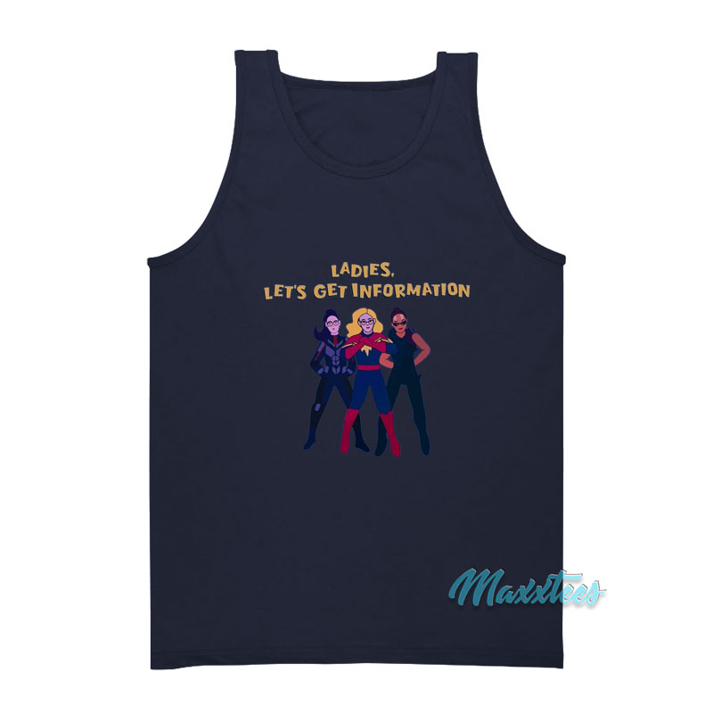 Ms Marvel Ladies Let's Get Information Tank Top