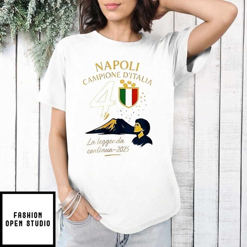 Napoli Campione D’italia La Leggenda Continua 2025 T-shirt