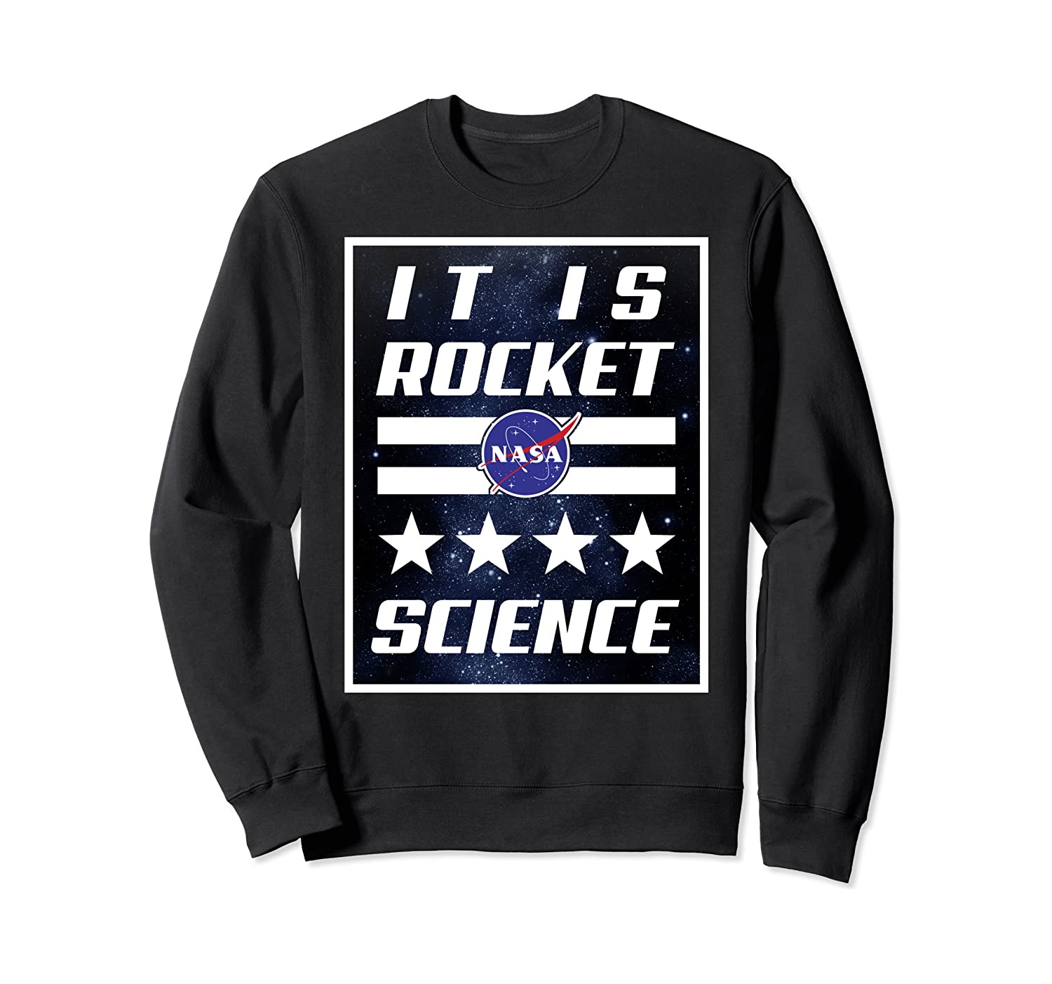 Nasa It Is Rocket Science Stars & Stripes Graphic Sweatshirt